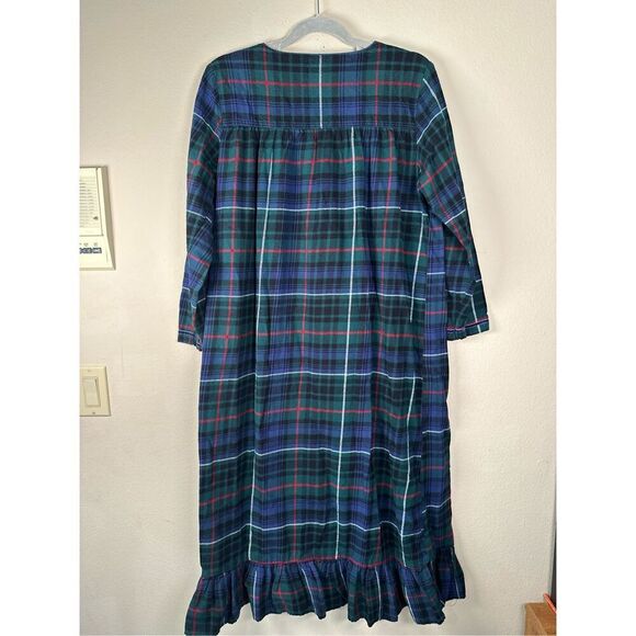 Laura Scott Plaid Flannel Nightgown Women’s Large – Long Sleeve Cottagecore Prai - Picture 6 of 6